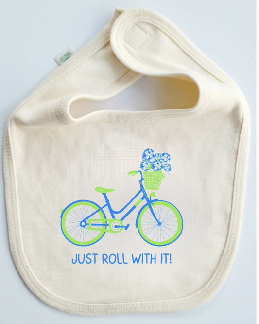Just Roll With It Bicycle Baby Bib