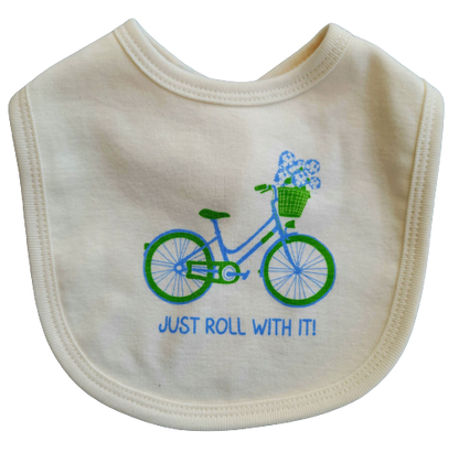 Just Roll With It Bicycle Baby Bib