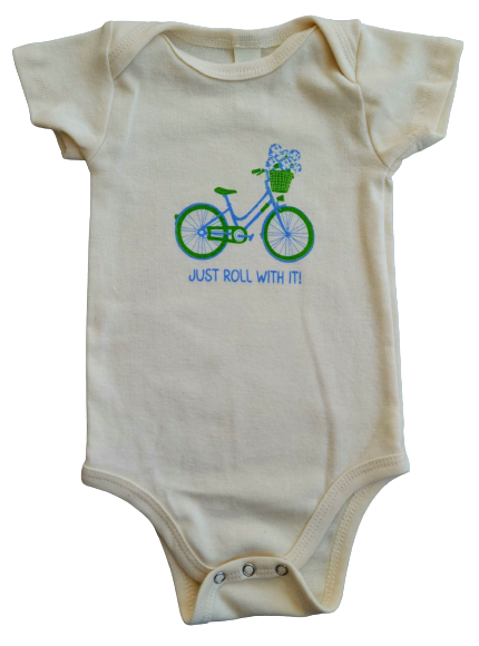 Bicycle Just Roll With It Short-Sleeve Onesie