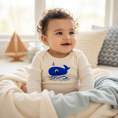 Big Dreams Whale Long Sleeve Romper - Latin Baby