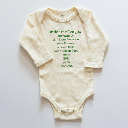 Boston Inside Me Poem Long Sleeve Romper