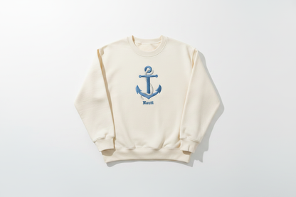 Clean flat lay Nauti sweatshirt no tag