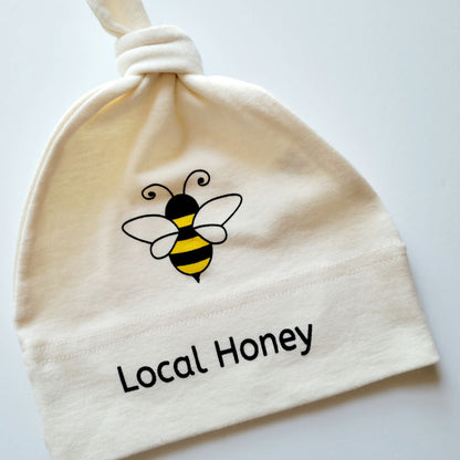 Local Honey Bumble Bee Baby Hat Organic Cotton