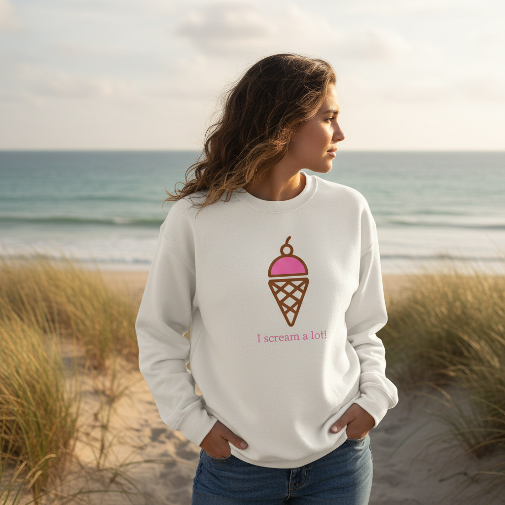 I Scream A Lot Off-White Sweatshirt Lifestyle