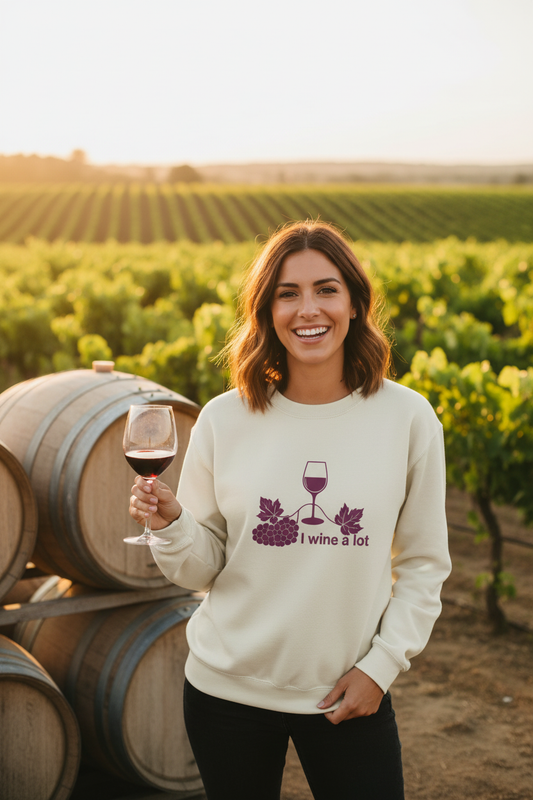 I Wine A Lot Sweatshirt Winery Lifestyle