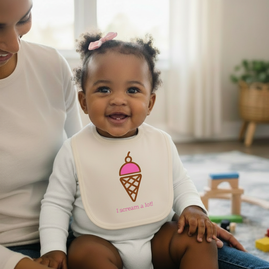 Ice Cream Bib on Train Baby