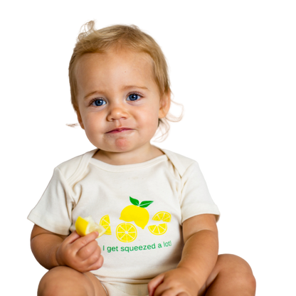 I Get Squeezed A Lot Long Sleeve Baby Romper, Hat & Blanket Gift Set