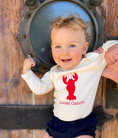 Lobster Local Catch Lobster Long Sleeve Romper