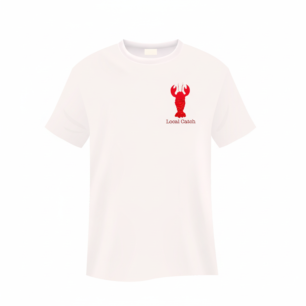 Local Catch Lobster Adult Tee - Flat Lay