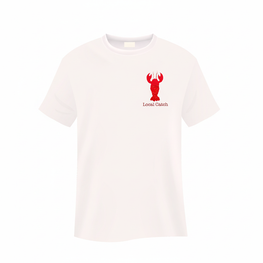 Local Catch Lobster Adult Tee - Flat Lay