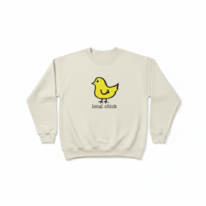 Local chick sweatshirt on white background