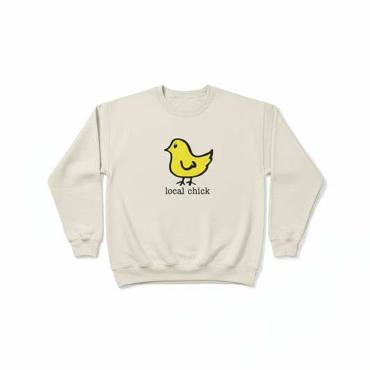Local chick sweatshirt on white background