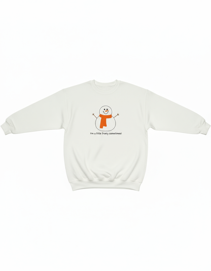 Snowman design on local chick style sweatshirt