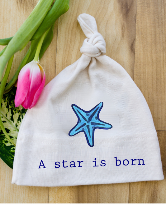 Organic cotton baby hat - Starfish