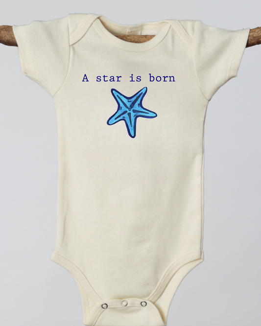 A Star Is Born short sleeve Romper, Bib & Blanket Gift Set