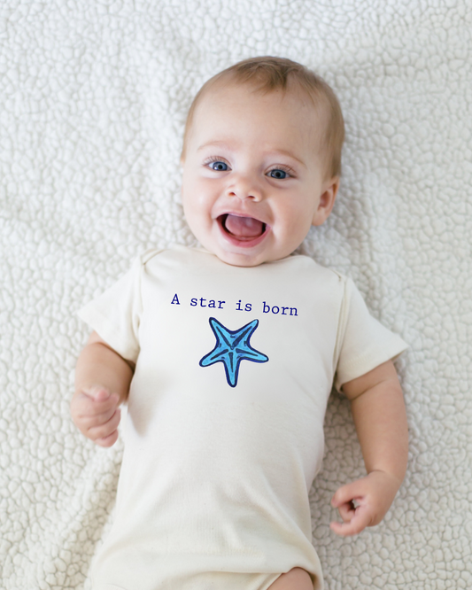 A Star Is Born short sleeve Romper, Bib & Blanket Gift Set