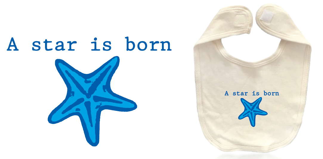 A Star Is Born short sleeve Romper, Bib & Blanket Gift Set