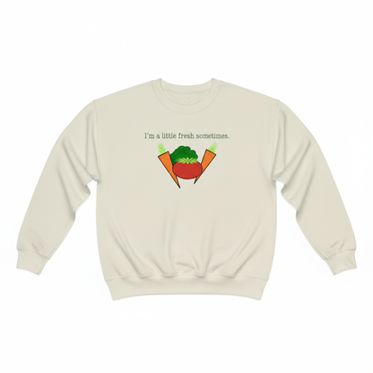 Veggie graphic sweatshirt flat lay