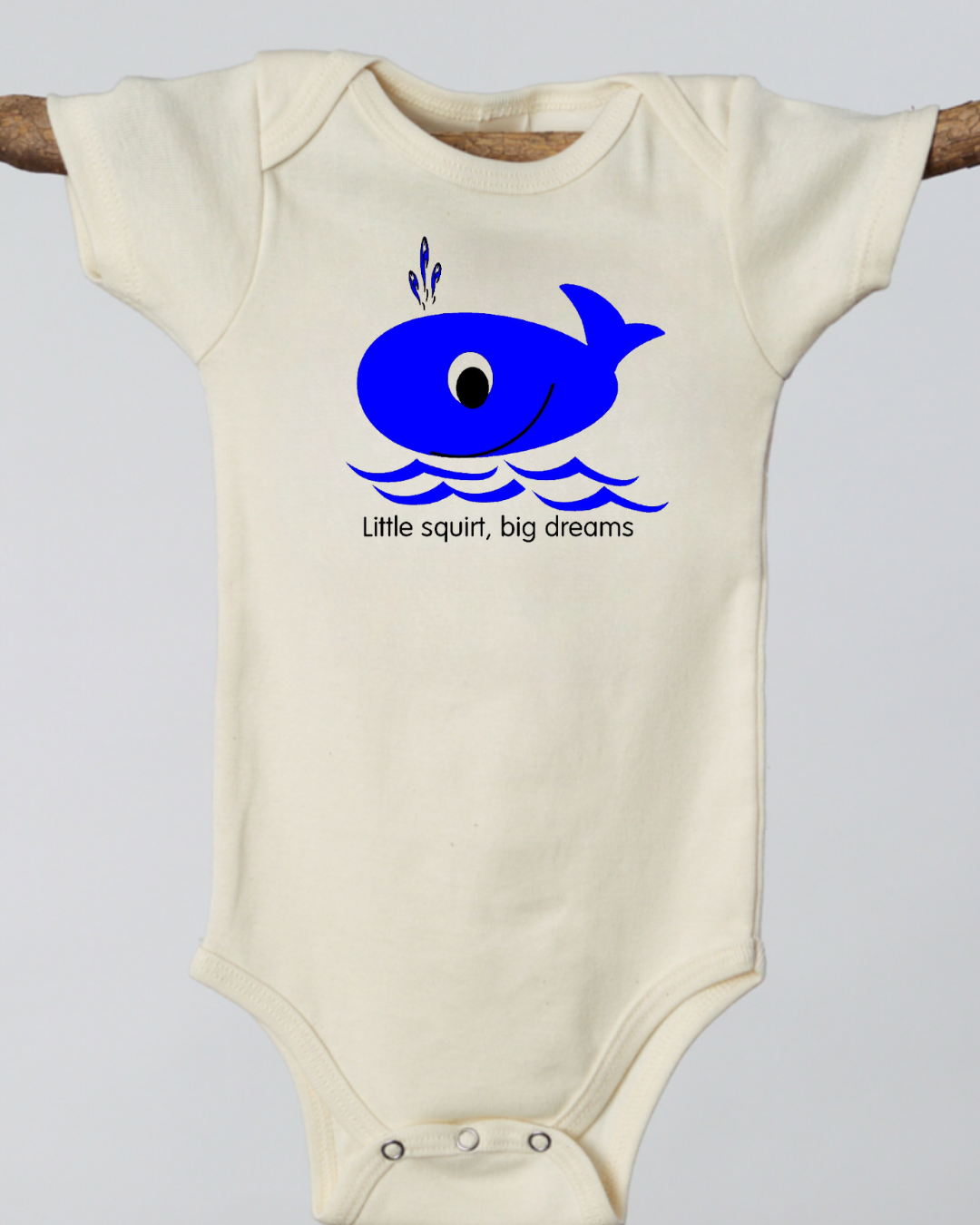 Little Squirt Big Dreams Whale Short Sleeve Romper