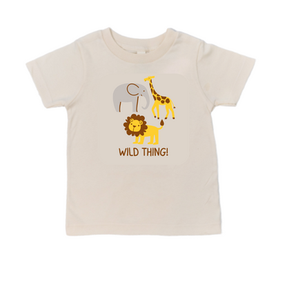 Elephant, giraffe, lion wild thing short sleeve Kids T-Shirt