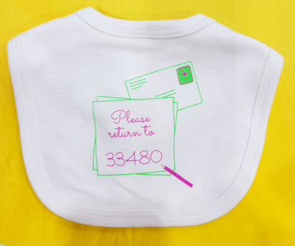 Organic cotton baby bib - Palm Beach - Simply Chickie