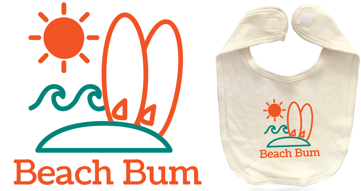 Beach Bum Baby Bib