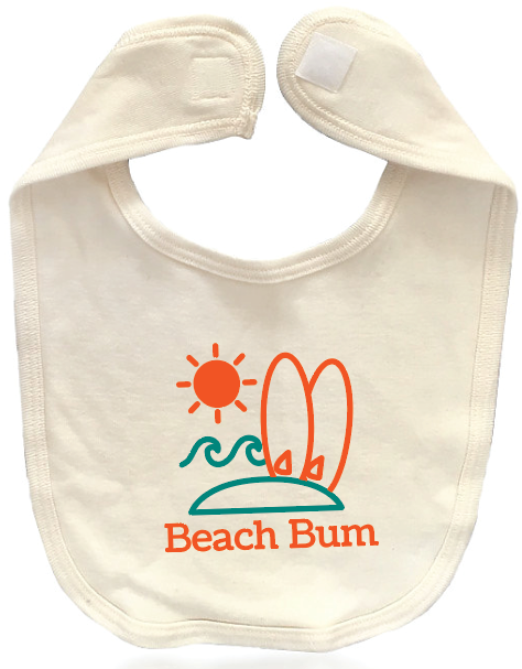 Organic cotton baby bib - Beach bum