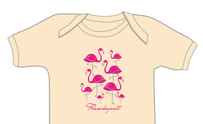 Organic cotton baby onesie - Flamingo - Simply Chickie