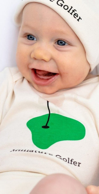 Mini Golf Long Sleeve Romper & Hat Gift Set