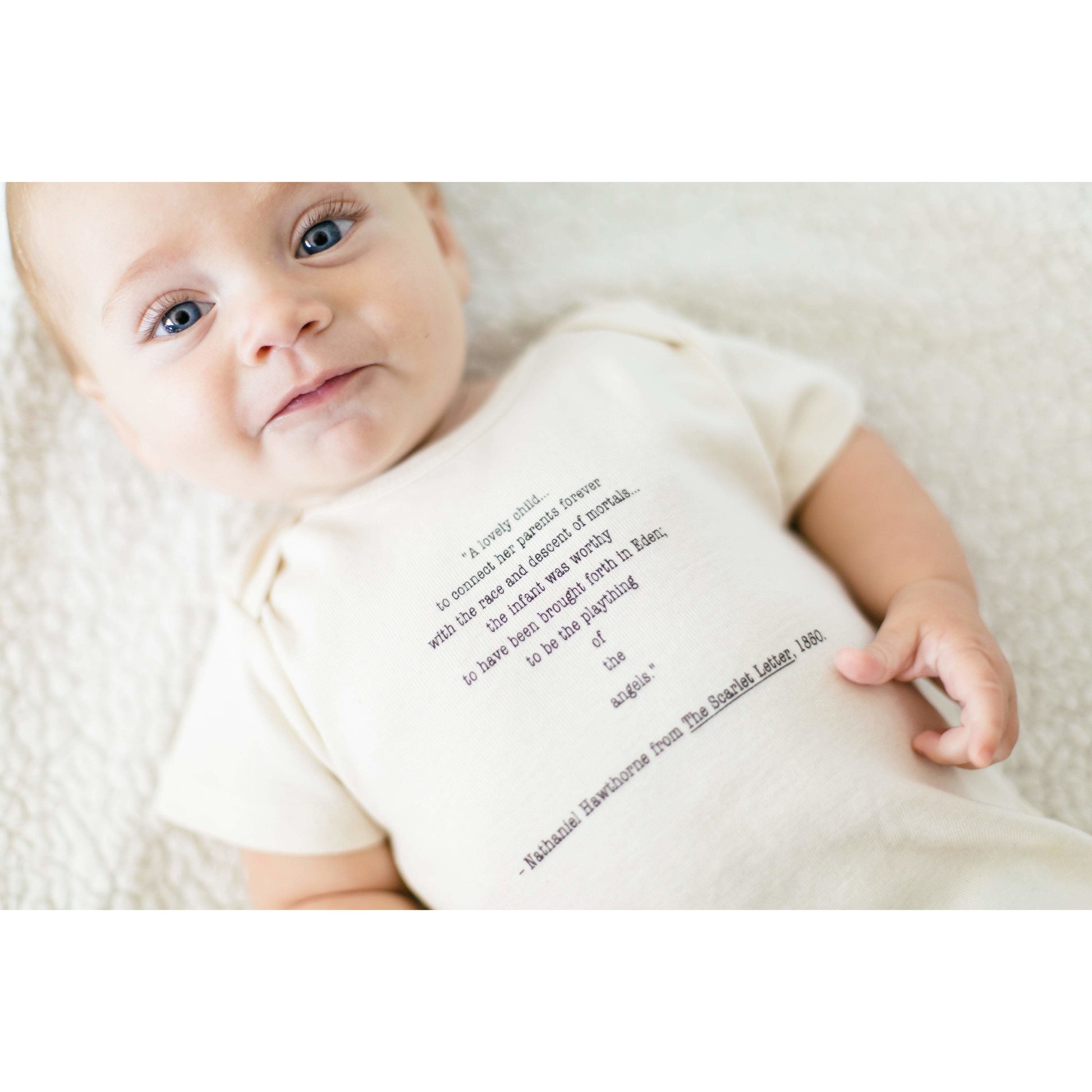 Organic cotton baby onesie - Nathaniel Hawthorne - Simply Chickie