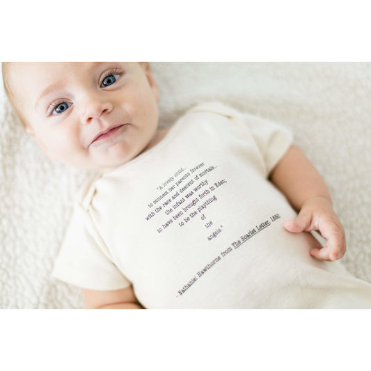 Organic cotton baby onesie - Nathaniel Hawthorne - Simply Chickie
