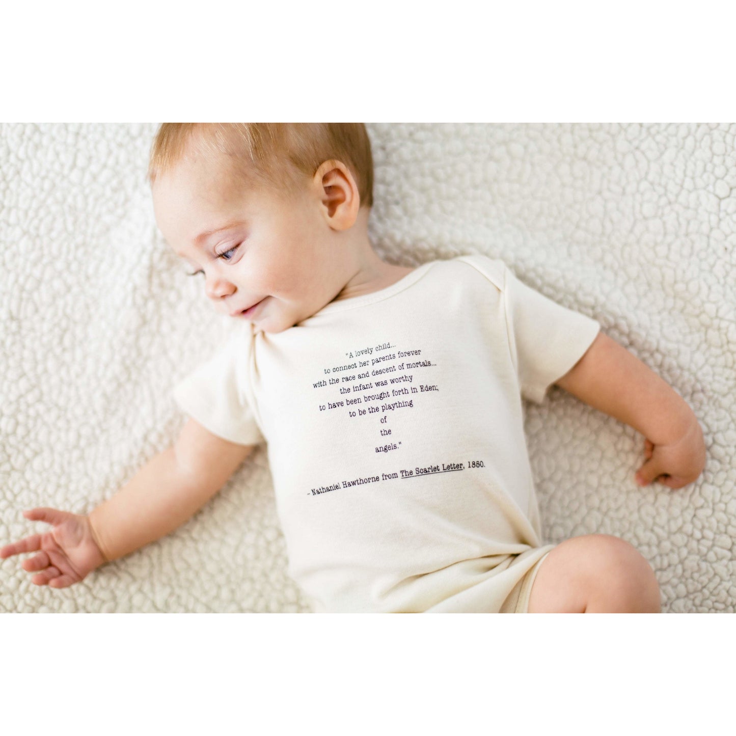 Organic cotton baby onesie - Nathaniel Hawthorne - Simply Chickie