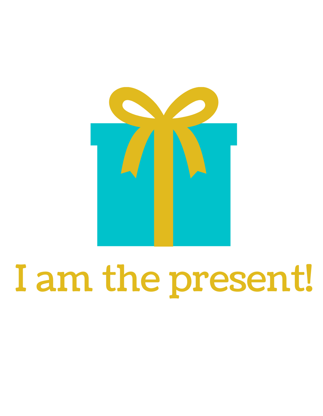 Organic cotton baby onesie - I am the present - Simply Chickie