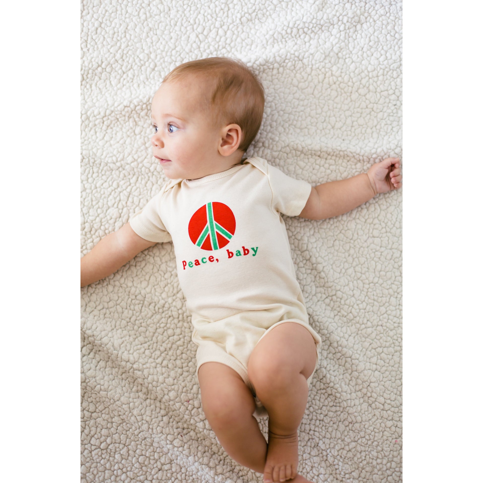 Organic cotton baby onesie - Peace - Simply Chickie