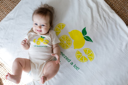 Organic Cotton Baby Blanket - Lemon - Simply Chickie