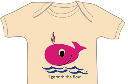 Pink whale Organic cotton baby onesie - Simply Chickie