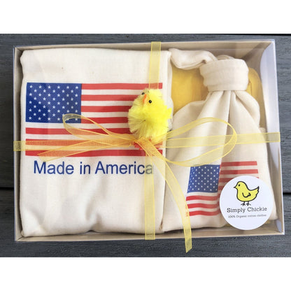 Organic Cotton Baby Gift Set - Made in America - Simply Chickie