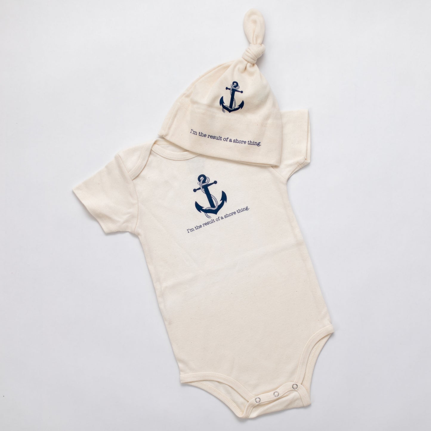 Organic cotton baby gift set with matching blanket - Nautical - Simply Chickie
