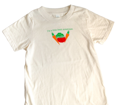 Organic cotton kids t-shirt - Veggie I'm a little fresh sometimes - Simply Chickie