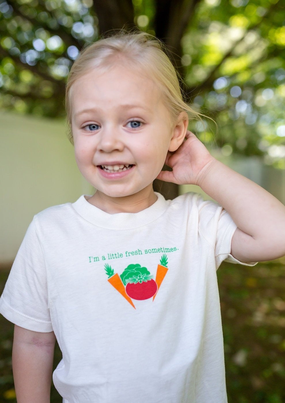 Organic cotton kids t-shirt - Veggie I'm a little fresh sometimes - Simply Chickie