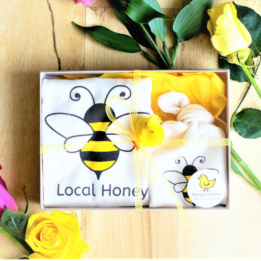 Organic Cotton Baby Gift Set - Honeybee - Simply Chickie