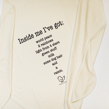 Baby Onesie with Inside Me I've Got cute poem