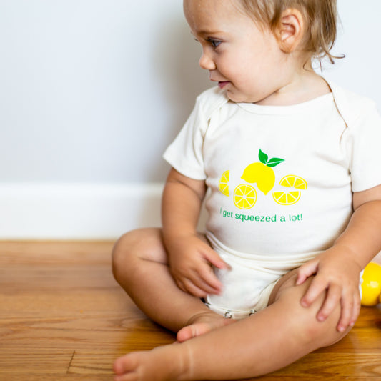 Organic cotton baby onesie - Lemon - Simply Chickie