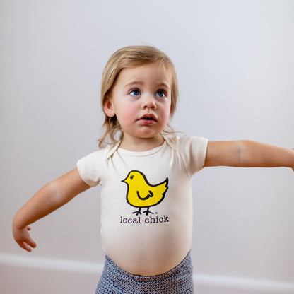 Organic cotton baby gift set Just Hatched + Local Chick - Simply Chickie
