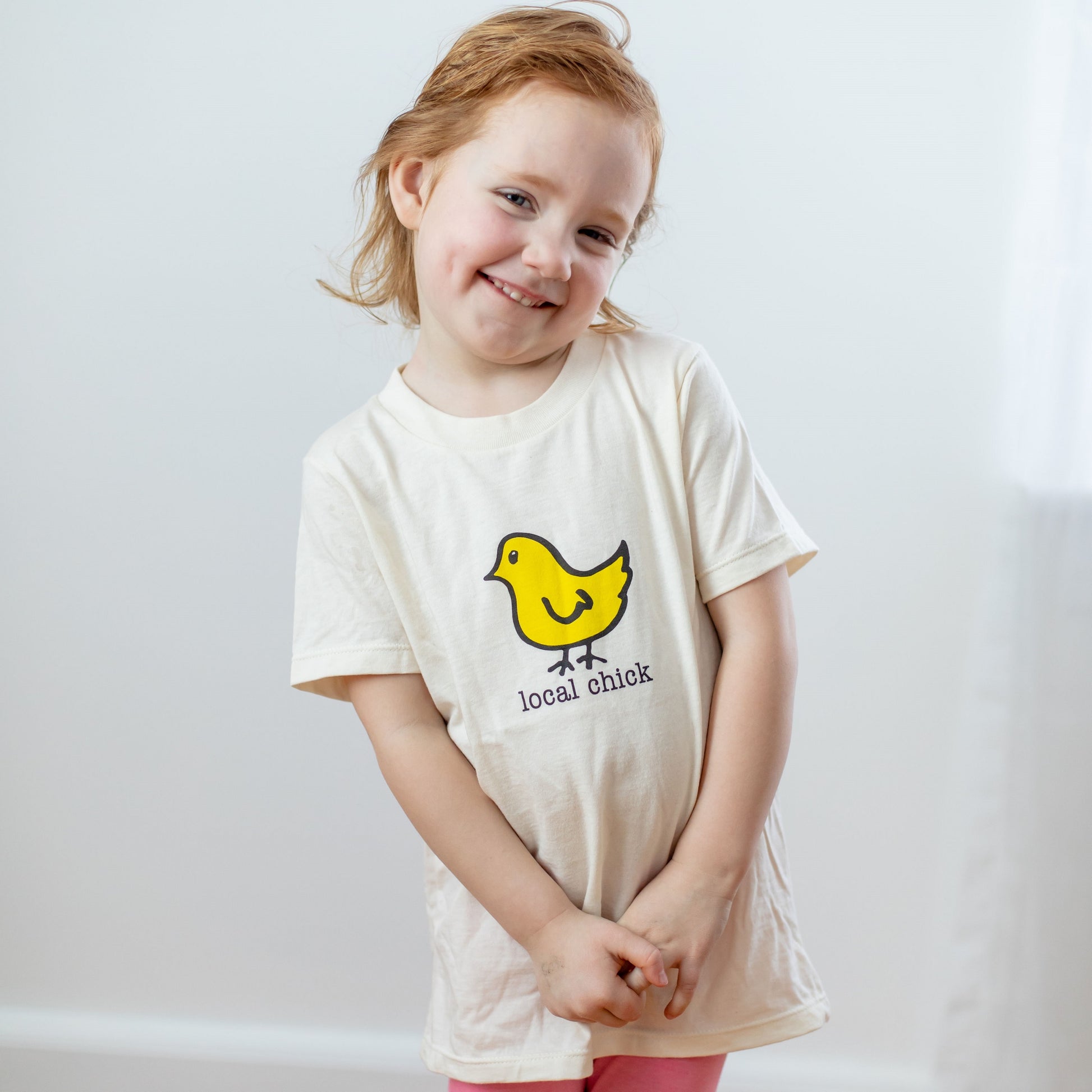 Organic cotton kids t-shirt - Yellow Chick - Simply Chickie