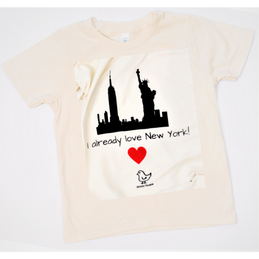Organic cotton kid's t-shirt I already love New York - Simply Chickie