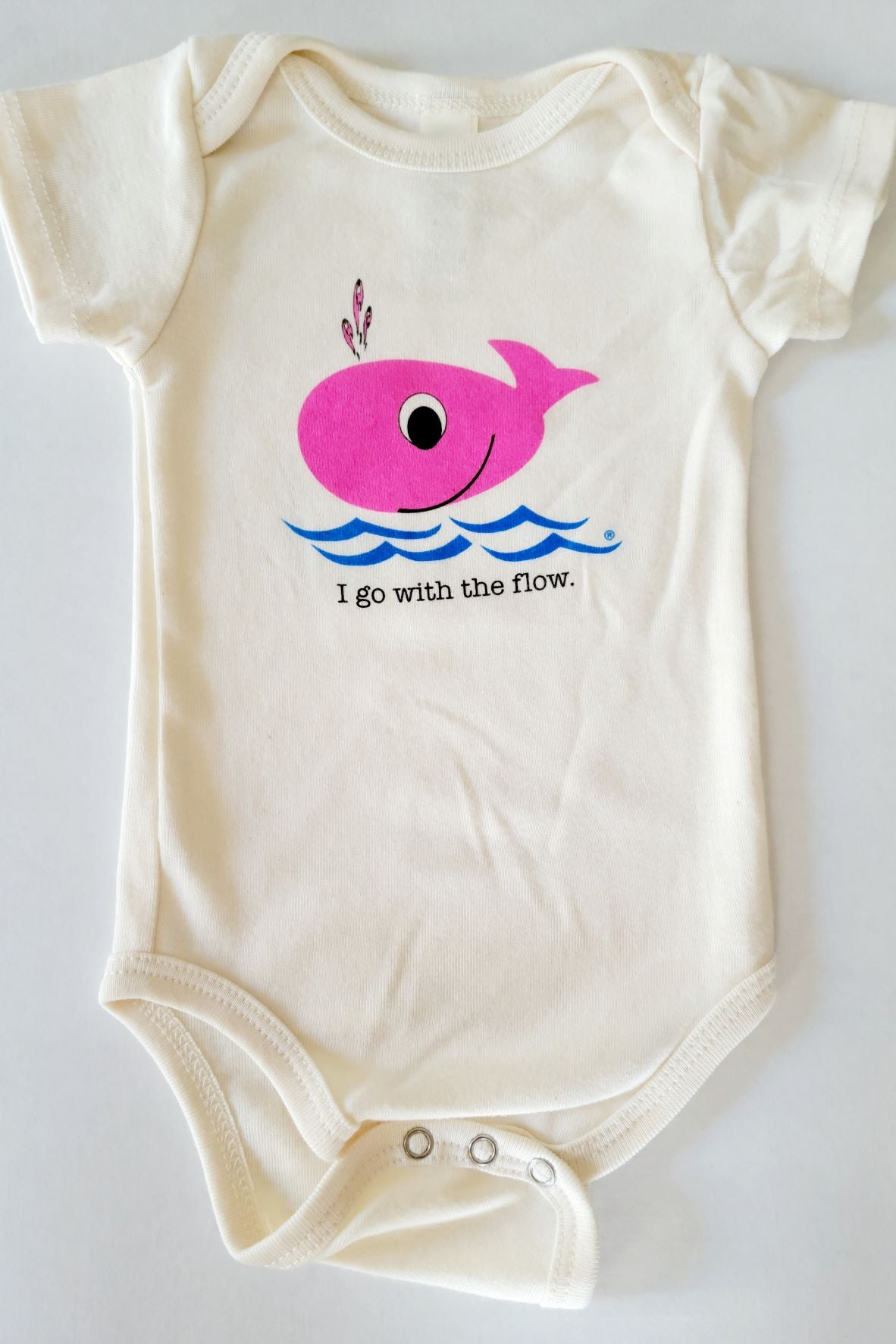 Pink whale Organic cotton baby onesie New in bright pink! - Simply Chickie