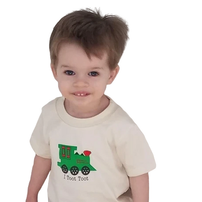 Organic cotton kids t-shirt - Train - Simply Chickie