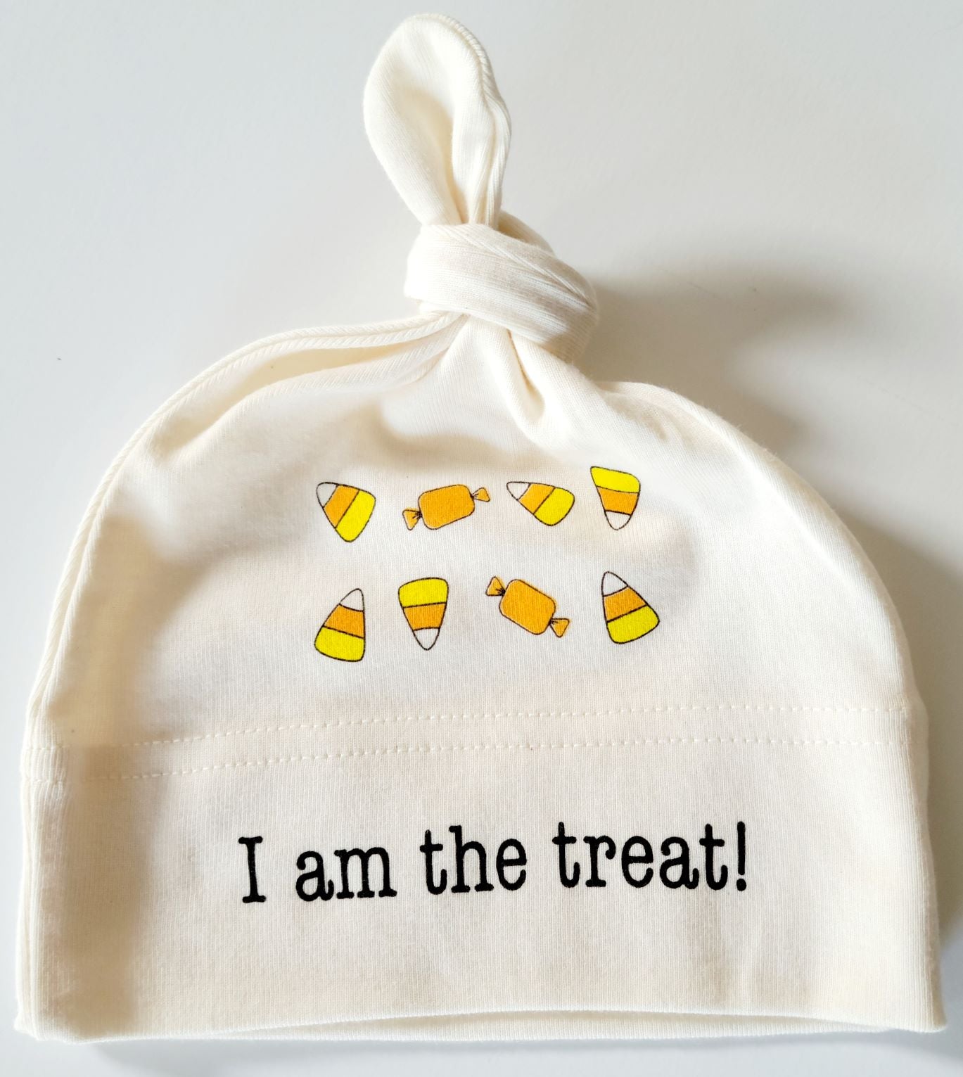 Organic Cotton Baby Hat - Halloween - I am the treat Unisex Design - Simply Chickie